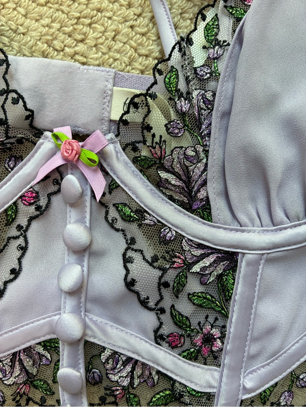 For Love & Lemona Floral Lace Longline Bustier - Picture 2 of 7